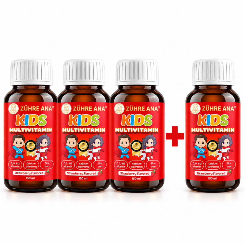 Zühre Ana Sirop Multivitaminic pentru Copii cu Aromă de Căpșuni – 150 ml