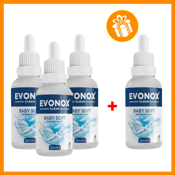Evonox Clean Esență pentru Bile de Uscare din Lână Baby Soft – 30 ml