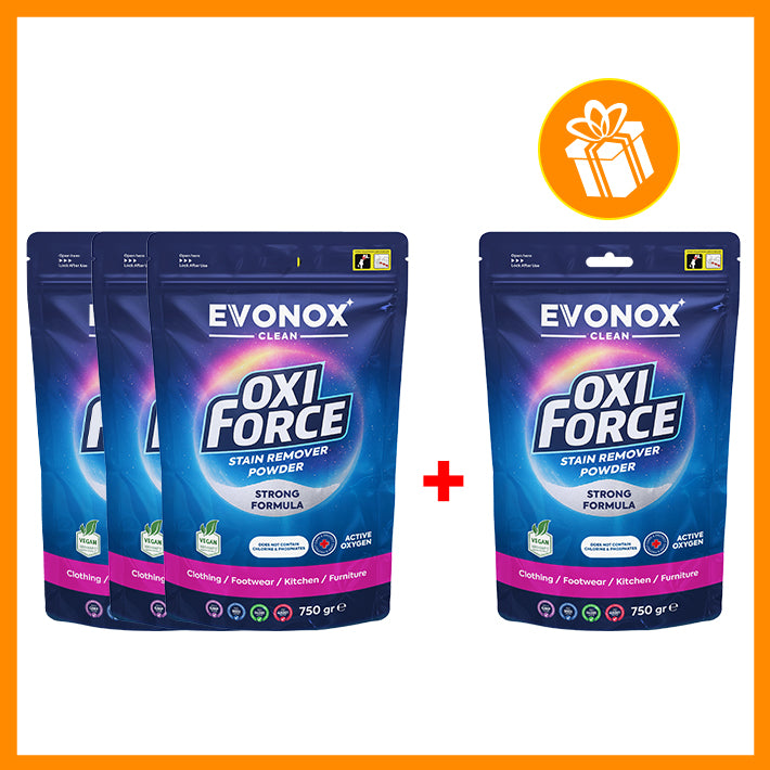 Evonox Clean Oxi Force Pudră pentru îndepărtarea petelor – 750 g