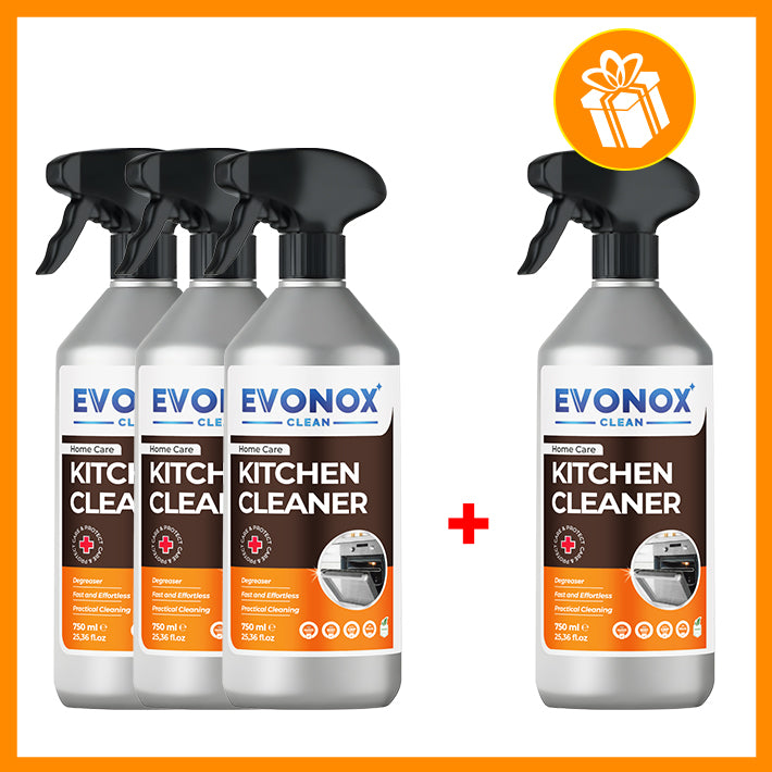 Evonox Clean Detergent de bucătărie ultra puternic – Îndepărtător de grăsime, Miros de lamaie – Vegan – 750 ml
