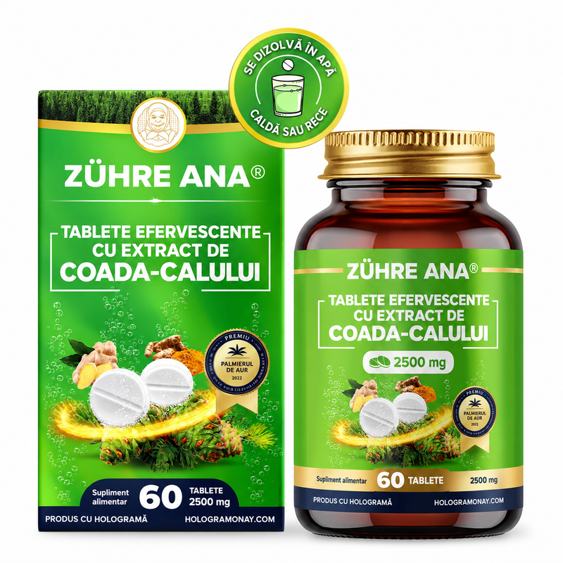 Zühre Ana Comprimate efervescente cu con de chiparos 2500 mg 60 de comprimate