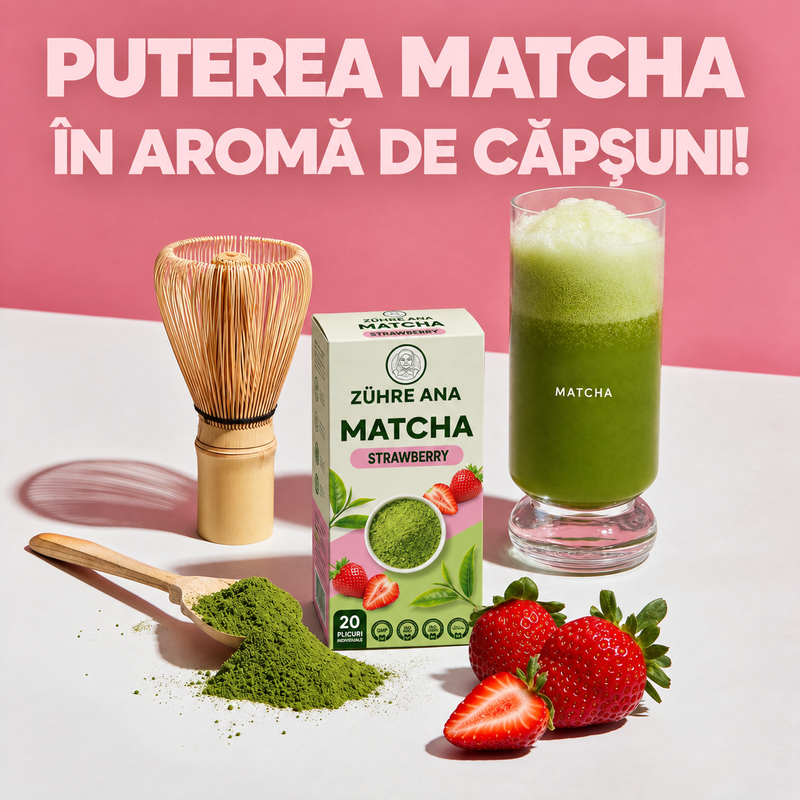 Zühre Ana Ceai Matcha cu aromă de căpșune - 20 pliculețe x 8 g