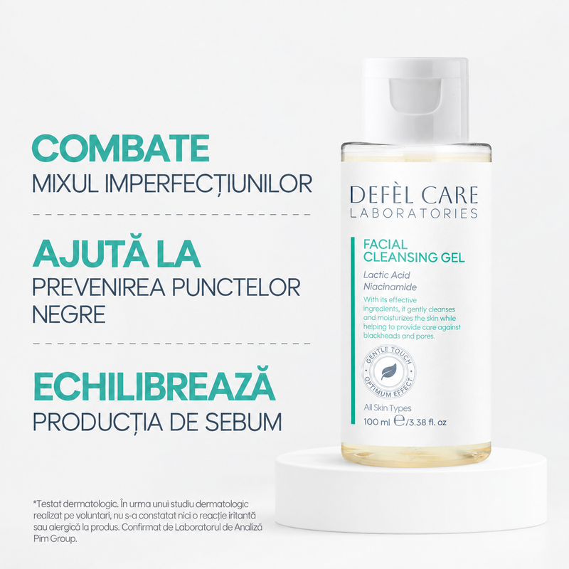 Defel Care Gel de Curățare Facială – Format de Călătorie – 100 ml