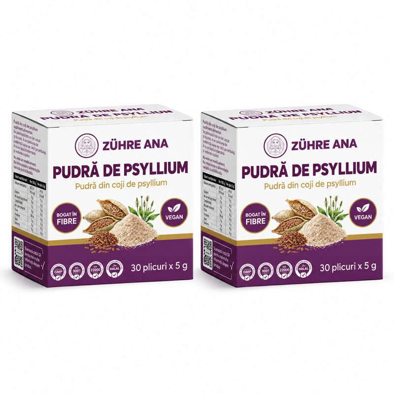 Zühre Ana Pudră de Psyllium – 30 plicuri × 5 g