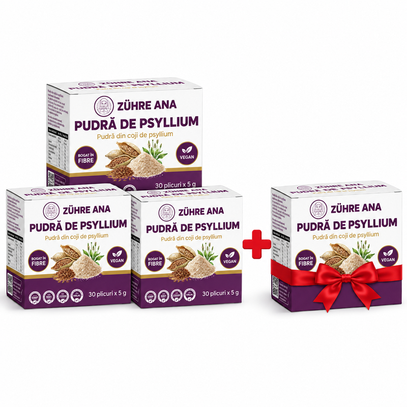 Zühre Ana Pudră de Psyllium – 30 plicuri × 5 g