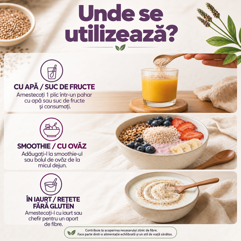 Zühre Ana Pudră de Psyllium – 30 plicuri × 5 g