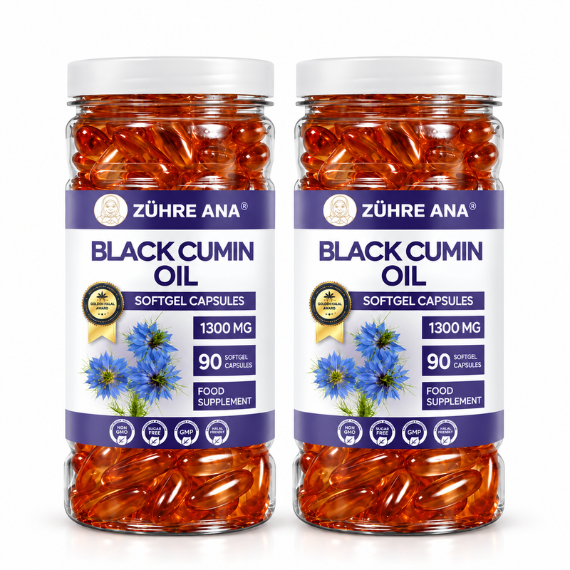Zühre Ana -Ulei de Chimen Negru Capsule Moi 90 Bucăți – 1300 mg