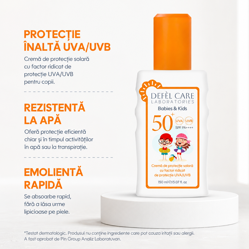 Defel Care Cremă Protecție Solară pentru Copii – 150 ml