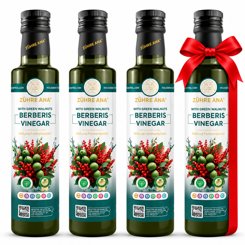 Zühre Ana Oțet cu Berberină și Nuc Verde – Fermentație Naturală – 500 ml