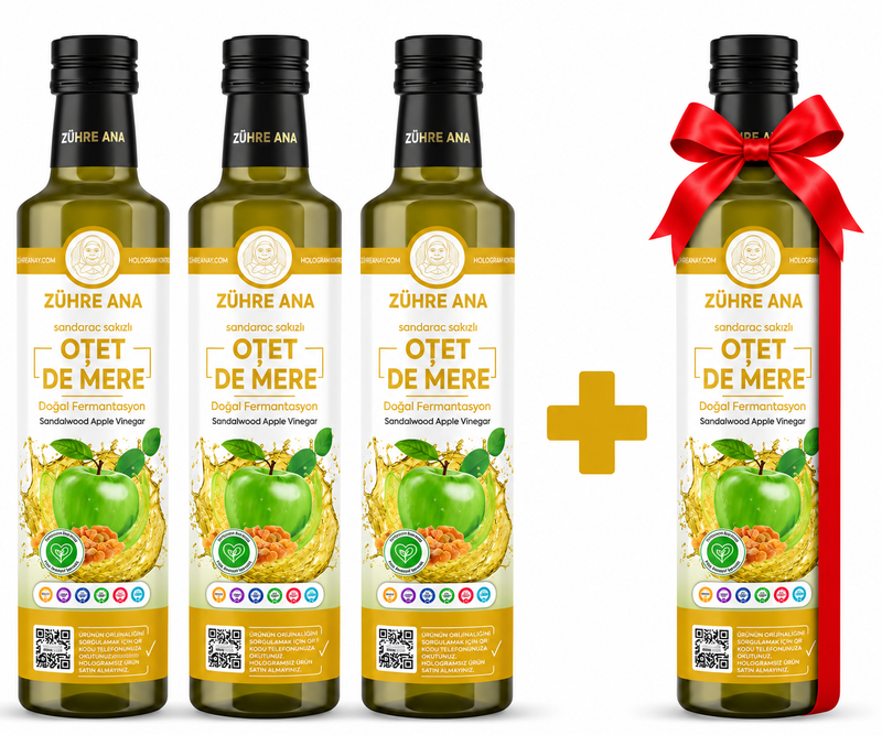 Zühre Ana Oțet De Mere Cu Rasina De Sandaloz Fermentație Naturală – 500 ml