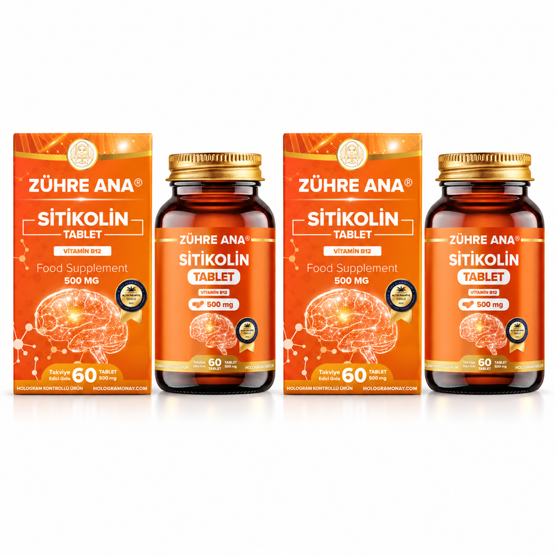 Zühre Ana Citicolină și Vitamina B12 Supliment Alimentar - 60 Tablete
