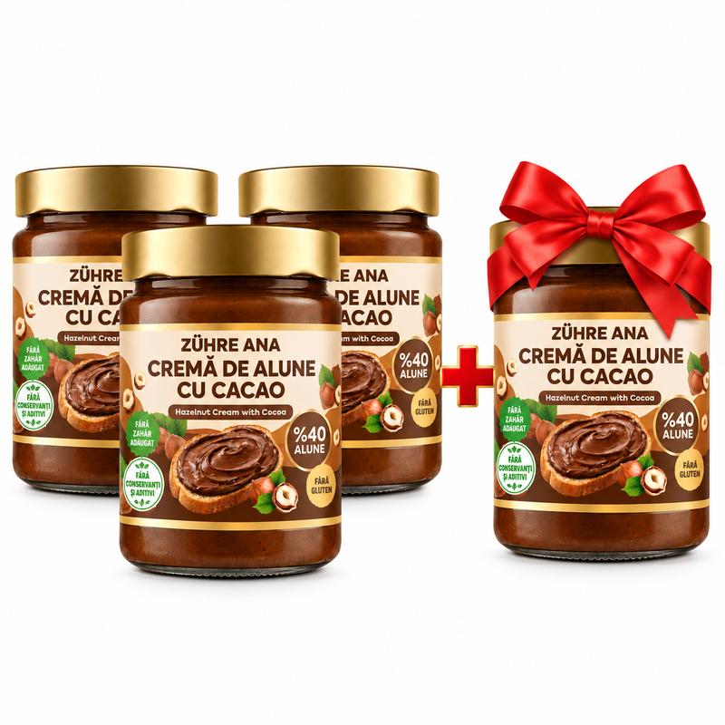 Zühre Ana Cremă de Alune cu Cacao Fără Aditivi – 315 g