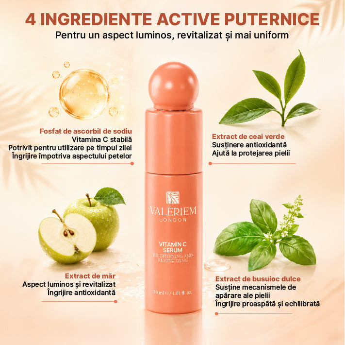 Valeriem London Ser cu vitamina C – Luminozitate și vitalitate – 30 ml