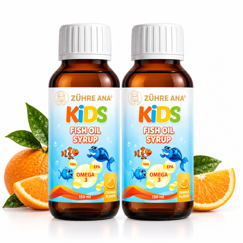 Gyerek Omega-3 halolaj szirup vitaminokkal és narancsízzel 150 ml