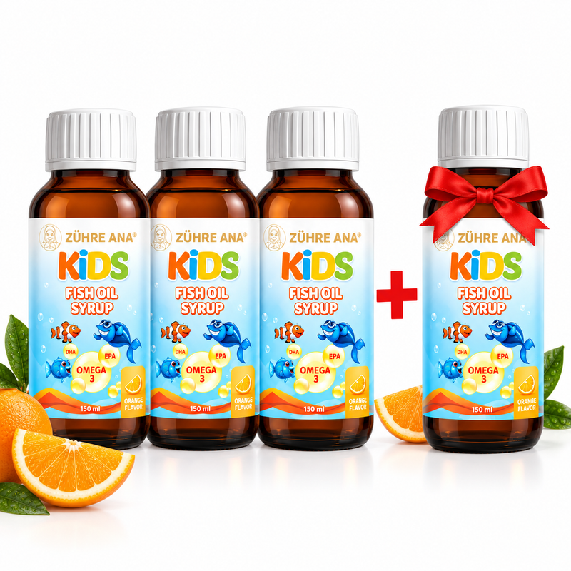 Gyerek Omega-3 halolaj szirup vitaminokkal és narancsízzel 150 ml