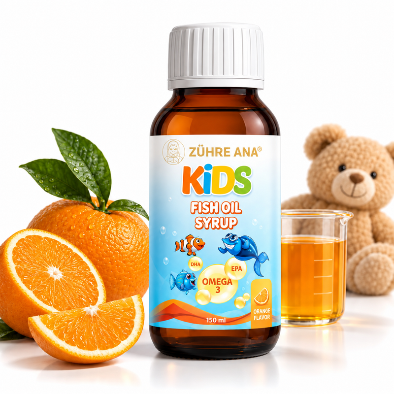 Gyerek Omega-3 halolaj szirup vitaminokkal és narancsízzel 150 ml