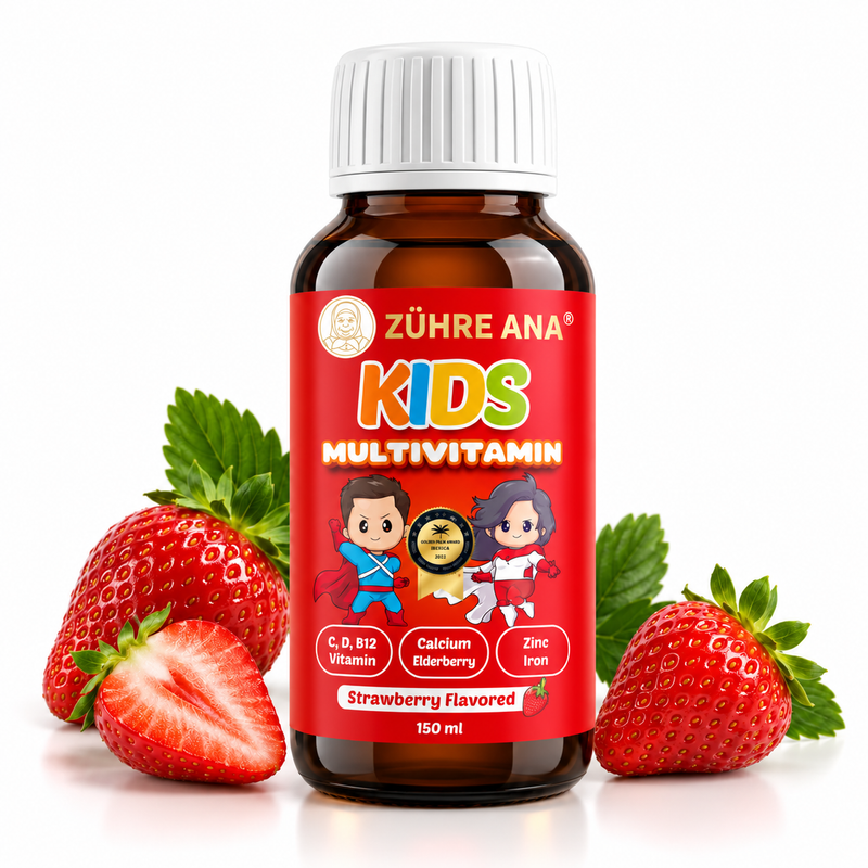 Zühre Ana Sirop Multivitaminic pentru Copii cu Aromă de Căpșuni – 150 ml