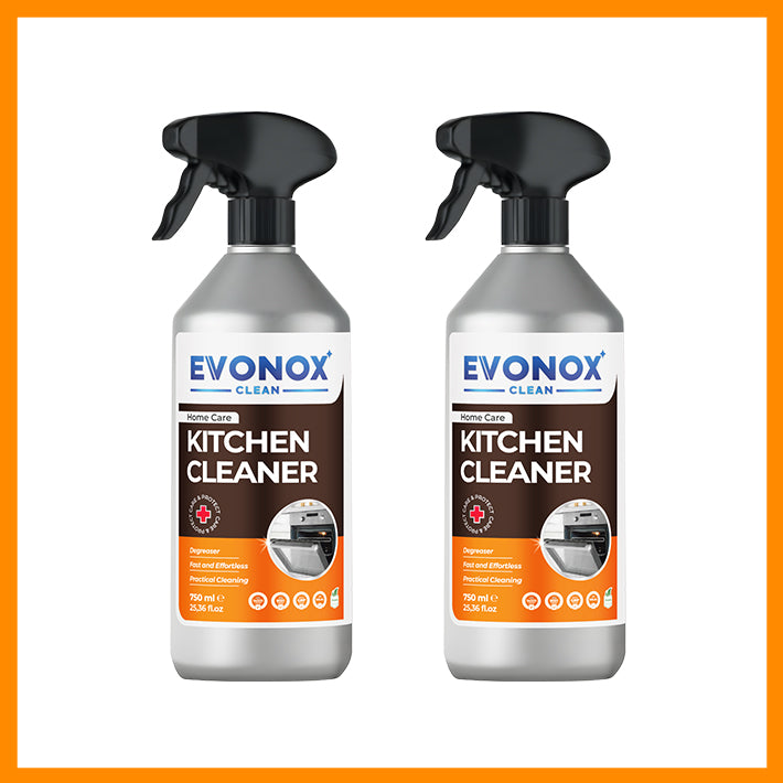 Evonox Clean Detergent de bucătărie ultra puternic – Îndepărtător de grăsime, Miros de lamaie – Vegan – 750 ml