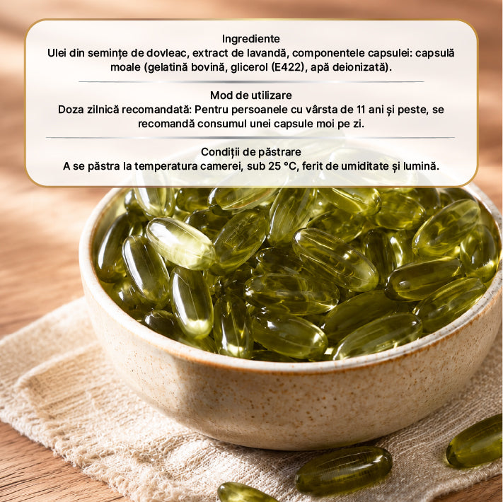 Capsule Softgel cu Ulei din Semințe de Dovleac 90 Capsule 1300 Mg — imagine 3