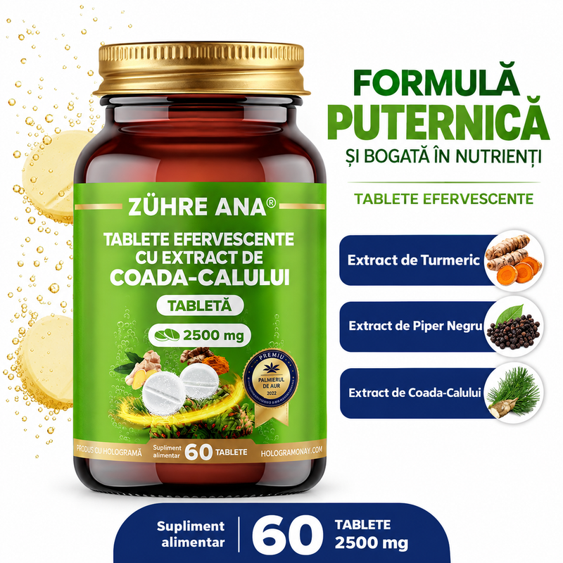 Zühre Ana Comprimate efervescente cu con de chiparos 2500 mg 60 de comprimate