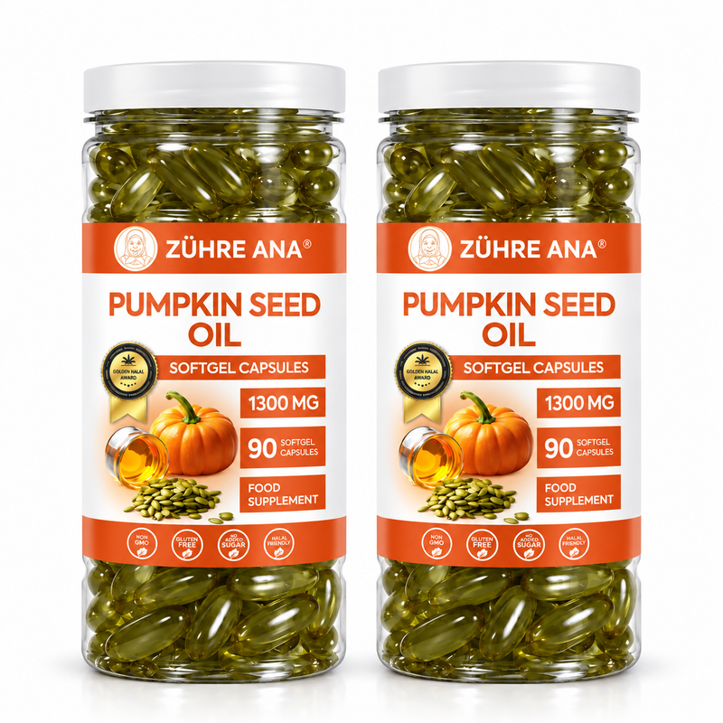 Zühre Ana Capsule Softgel cu Ulei din Semințe de Dovleac 90 Capsule – 1300 mg