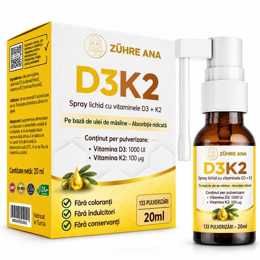 Zühre Ana Vitamina D3&K2 20 ml / 133 pufuri