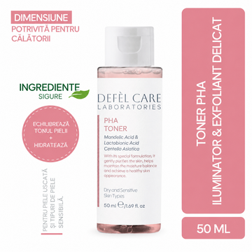 Defel Care Tonic Facial PHA – format de călătorie – 50 ml