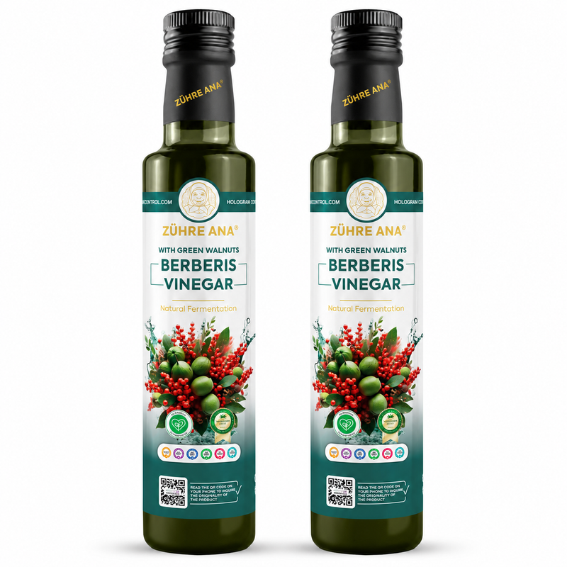 Zühre Ana Oțet cu Berberină și Nuc Verde – Fermentație Naturală – 500 ml