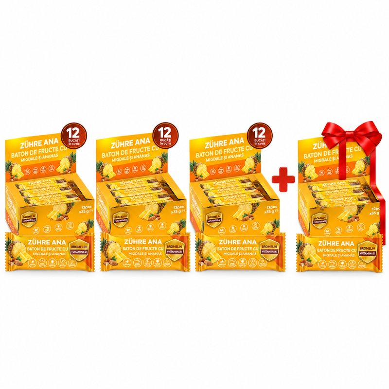 Zühre Ana Bară cu Fructe, Migdale și Ananas 35 g x 12 bucăți