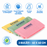 Evonox Set de 3 lavete din microfibră 42x68