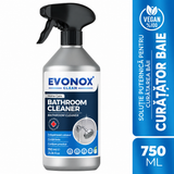 Evonox Clean Soluție de curățare și îndepărtare a calcarului pentru baie ultra-puternică, spray cu aromă de ocean – 750 ml