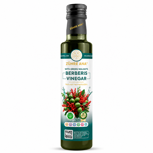 Zühre Ana Oțet cu Berberină și Nuc Verde – Fermentație Naturală – 500 ml