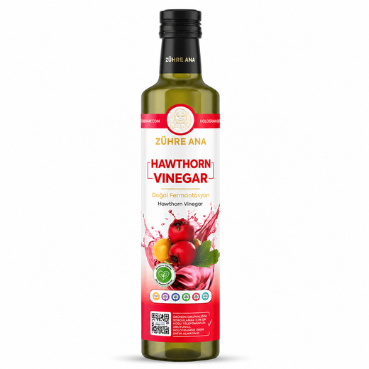 Zühre Ana Oțet de păducel, Fermentație Naturală – 500 ml