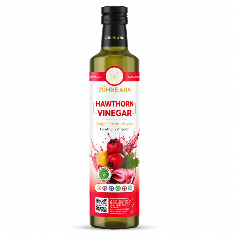 Zühre Ana Oțet de păducel, Fermentație Naturală – 500 ml