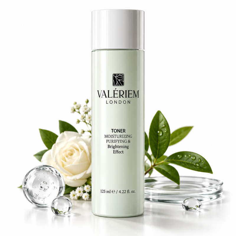 Valeriam London Loțiune tonică facială cu vitamina C și niacinamidă – Iluminatoare și hidratantă – 125 ml