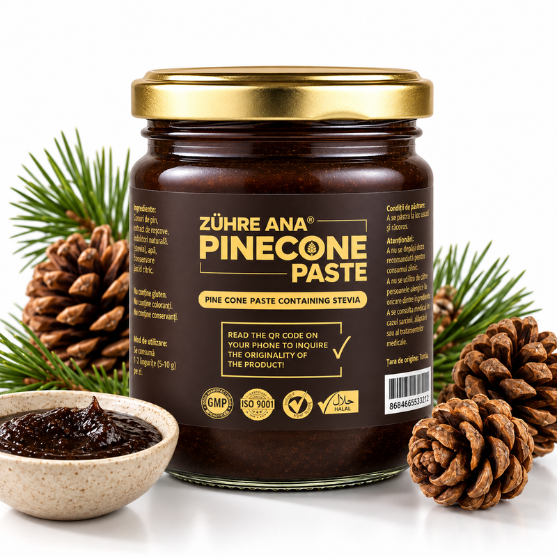 Zühre Ana Pastă de conuri de pin pentru diabetici, cu stevia. – 240 g