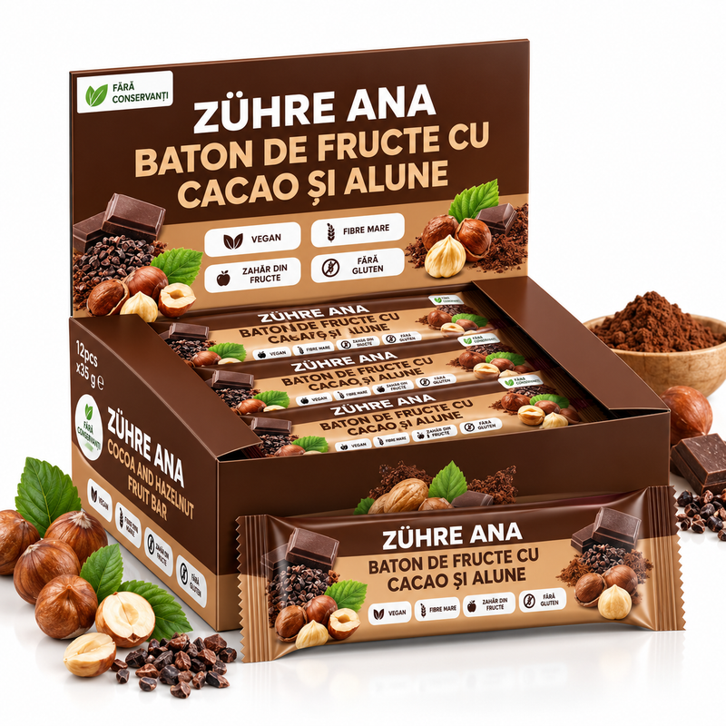 Gyümölcsös, kakaós és mogyorós szelet 35 g x 12 darab
