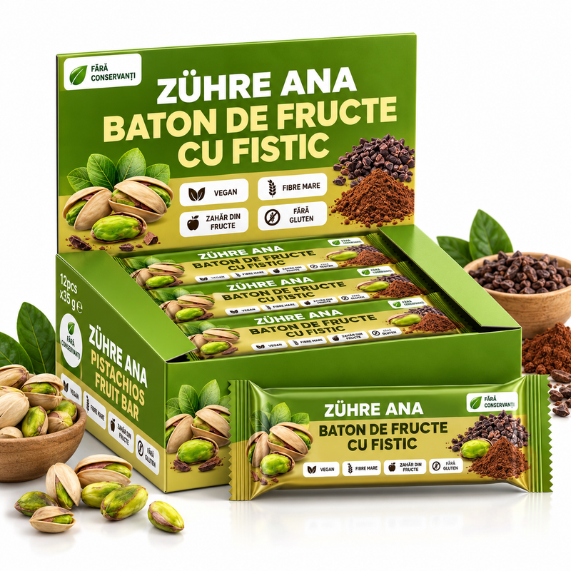 Gyümölcsös, pisztáciás és kakaós szelet 35 g x 12 darab