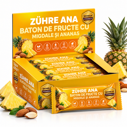Zühre Ana Bară cu Fructe, Migdale și Ananas 35 g x 12 bucăți