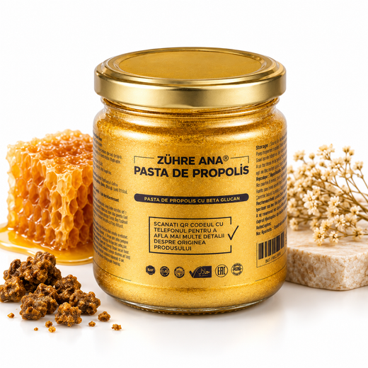 Zühre Ana Pastă de Propolis cu Beta Glucan și Ginseng – 240 g