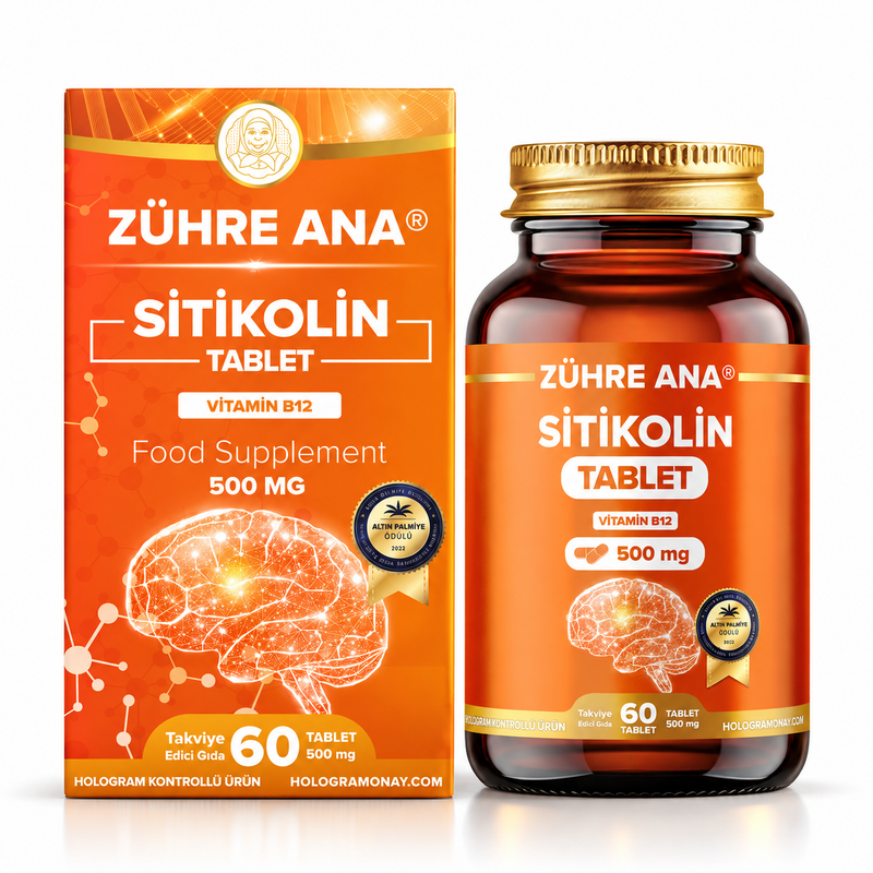 Zühre Ana Citicolină și Vitamina B12 Supliment Alimentar - 60 Tablete