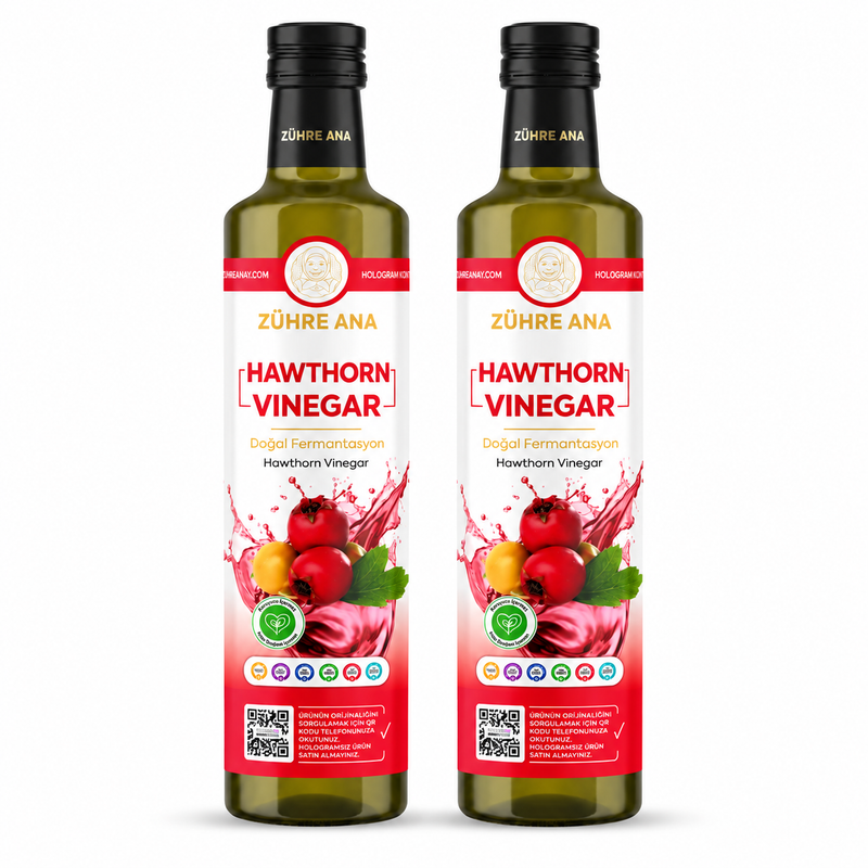 Zühre Ana Oțet de păducel, Fermentație Naturală – 500 ml