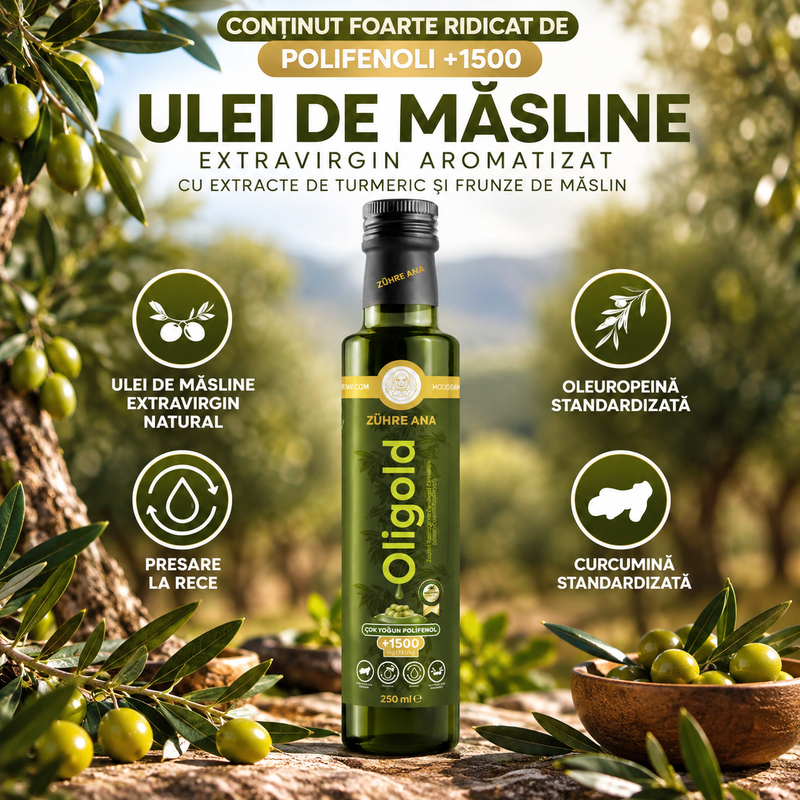 Zühre Ana Oligold Ulei de Măsline Extravirgin cu Conținut Ultra-Ridicat de Polifenoli 1500 – 250 ml