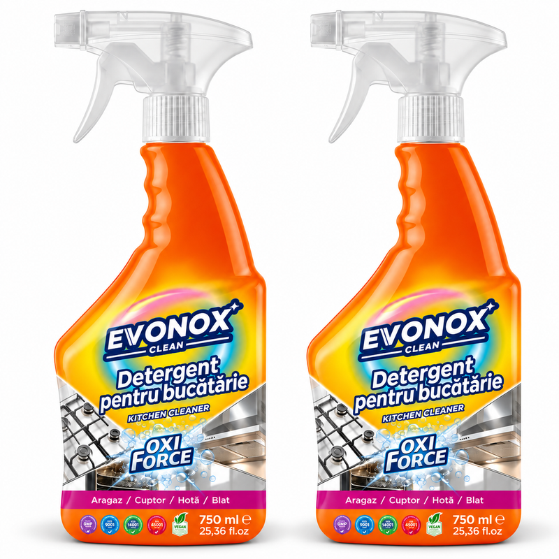 EVONOX OXI FORCE Soluție pentru Curățarea Bucătăriei – 750 ml