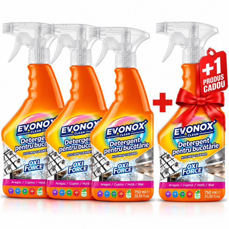 EVONOX OXI FORCE Soluție pentru Curățarea Bucătăriei – 750 ml