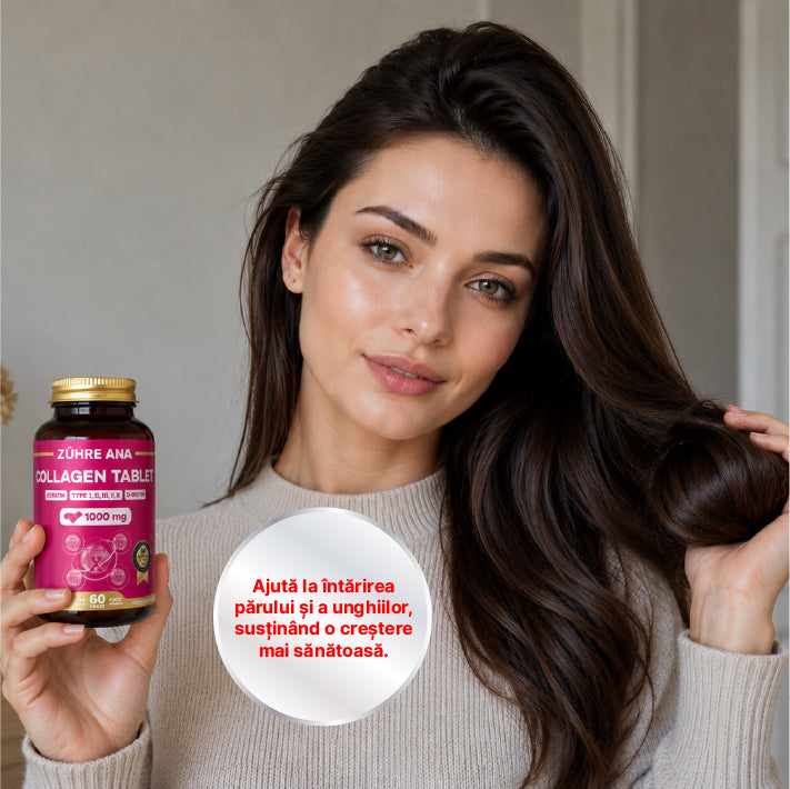Comprimate de Colagen Zuhre Ana cu 5 Tipuri de Colagen, Keratină și Biotină  60 de tablete — imagine 4