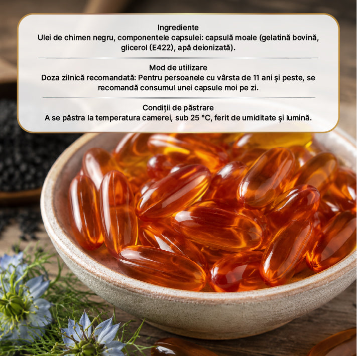 Ulei de Chimen Negru Capsule Moi 90 Bucăți 1300 mg — imagine 2