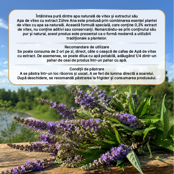 Apă de Vitex cu Extract Zuhre Ana 500 ml — imagine 3