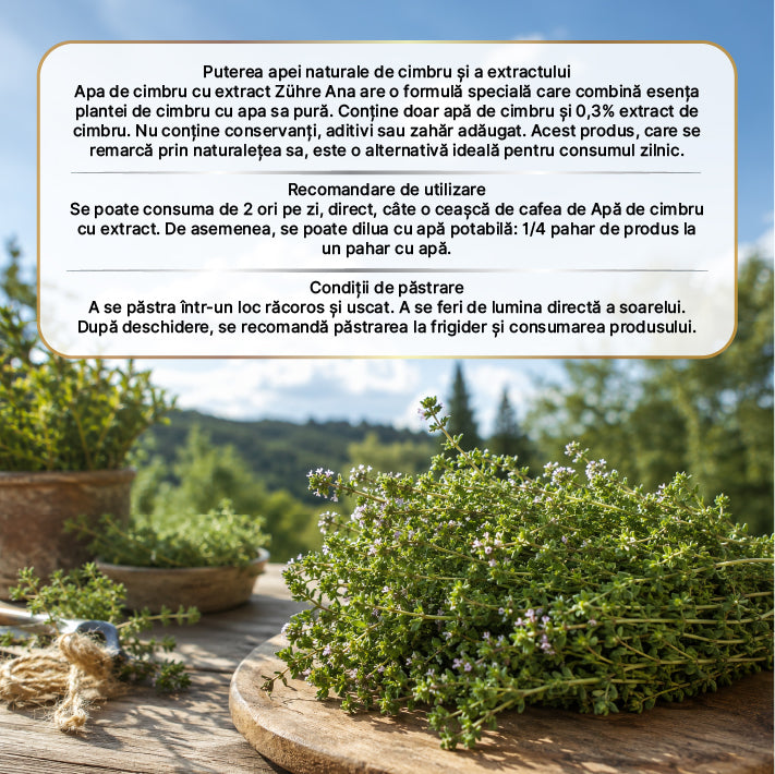 Apă de Cimbru cu Extract Zuhre Ana 500 ml — imagine 3