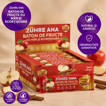 Bară cu Fructe, Măr și Scorțișoară  35 gr x 12 bucăți
